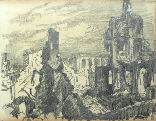 Pilz, Alfred -  -  - Trümmer der Frauenkirche in Dresden