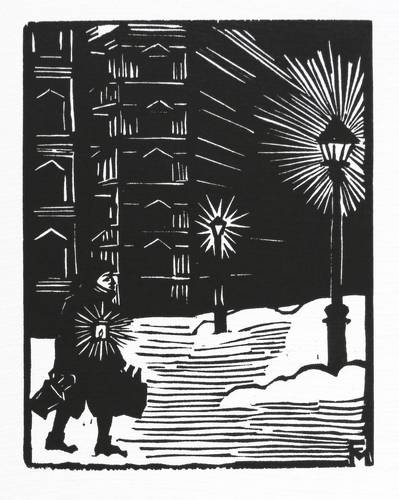 Felixmüller, Conrad -  -  - Milchaustragen in den Morgenstunden