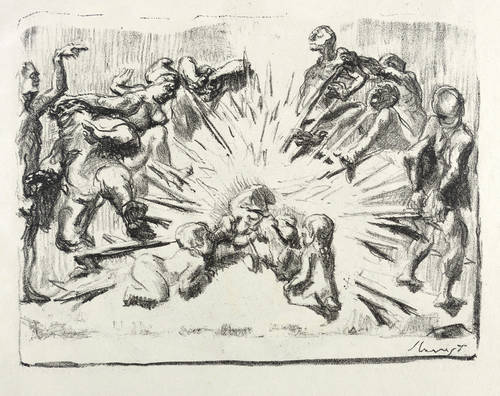 Slevogt, Max -  -  - Furcht vor dem deutschen Michel