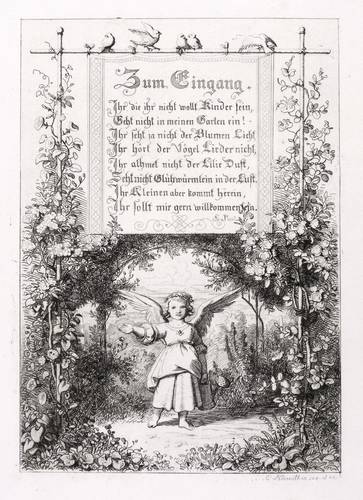 Neureuther, Eugen -  -  - Zum Eingang (Engelchen an Gartenpforte)