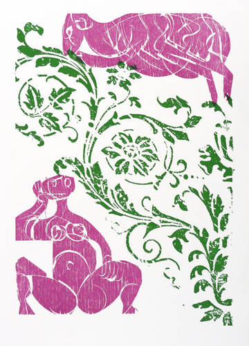 Grieshaber, HAP - Grob, fein & göttlich (Margarete Hannsmann) - Grob, fein & göttlich (Margarete Hannsmann) - Schaf und sitzende Ruferin