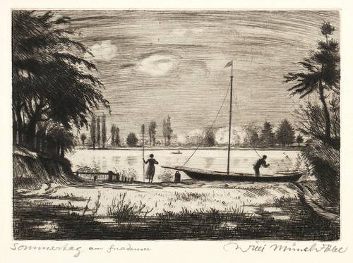 Münch-Khe, Willi -  -  - Sommertag am Gnadensee (Bodensee)