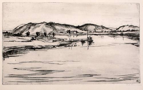 Kempe, Fritz -  -  - Elbe mit Spaargebirge