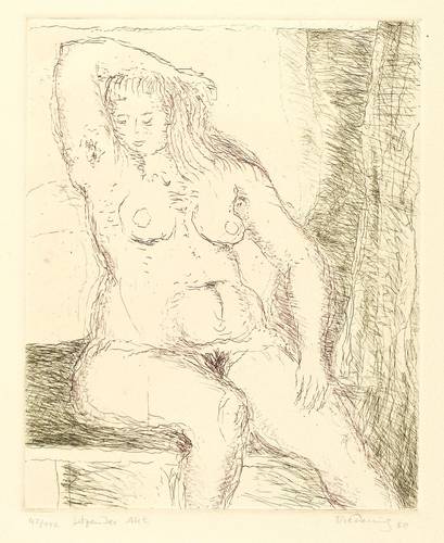 Diedering, Fritz -  -  - Sitzender Akt