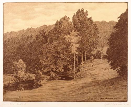 Volkmann, Hans Richard von -  -  - Abend im Waldtal