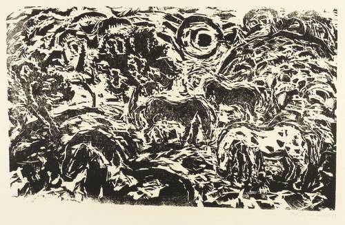 Wahl, Christine -  -  - Weidende Pferde