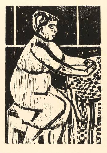 Weber, Horst -  -  - Sitzende Schwangere