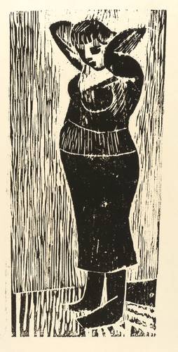 Weber, Horst -  -  - Schwangere sich kämmend