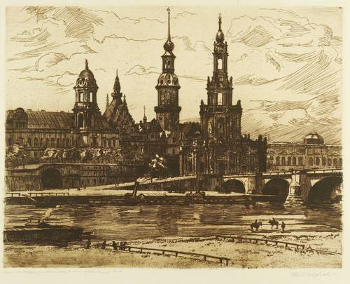 Westphal, Otto -  -  - Dresden. Ständehaus, Schloss & Hofkirche