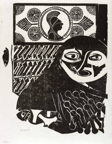 Grieshaber, HAP -  -  - Abschied von Athen (Die Eule von der Plaka)