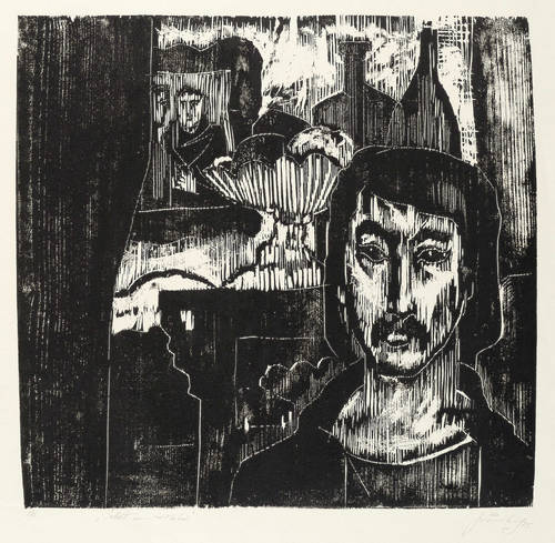 Bräunling, Gottfried -  -  - Selbst im Atelier