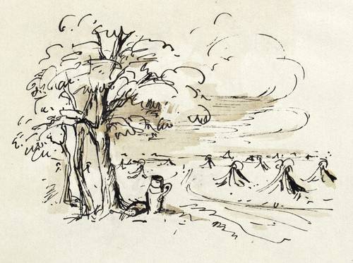 Grießbach, Gertrud - Bäuerliches Kalendarium (Josef Weinheber) - Bäuerliches Kalendarium (Josef Weinheber) - Abgeerntetes Feld (August)