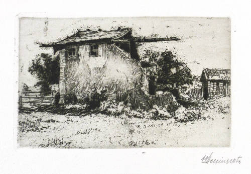 Hellingrath, Fritz von -  -  - Ohne Titel (Zerfallenes Bauernhaus)