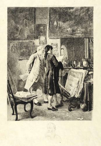 Courtry, Charles Jean Louis -  -  - Les amateurs de gravure (Die Kunstfreunde)