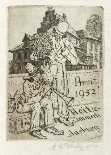 Philipp, Martin Erich - MEPH - MEPH - Musikanten mit Blumenstrauß