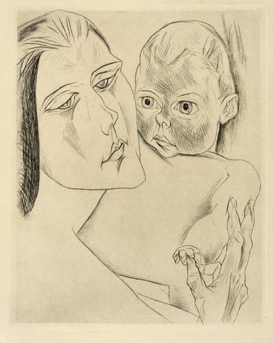 Nauen, Heinrich -  -  - Mutter und Kind