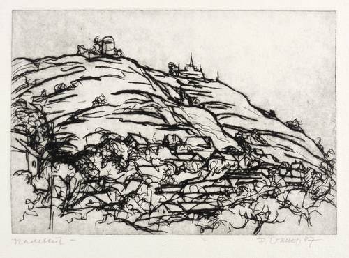 Walther, Fred -  -  - Radebeul. Bismarckturm, Spitzhaus & Weinberg