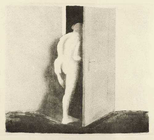 Möhwald, Otto -  -  - Rückenakt durch Tür gehend