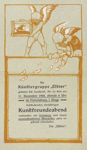 Erler, Georg - Zwei Putti mit Lostrommel und Gemälde - Zwei Putti mit Lostrommel und Gemälde - Kunstfreundeabend Elbier