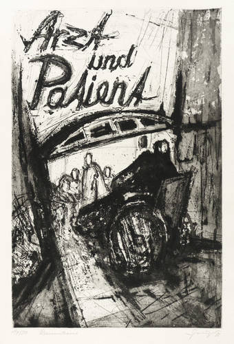 Springer, Reinhard -  -  - Raumszene (Arzt und Patient)