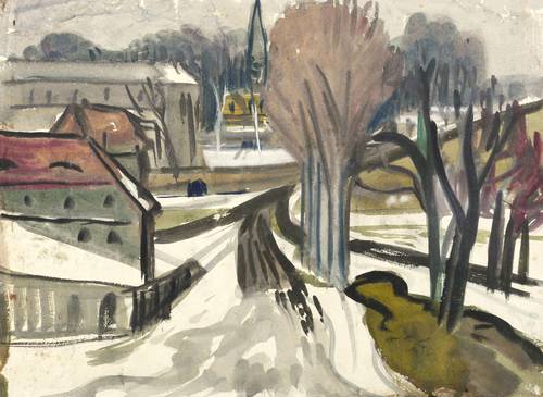 Deutscher Maler -  -  - Stadtlandschaft