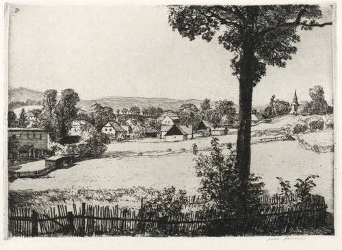 Fischer, Otto -  -  - Landschaft mit Zaun