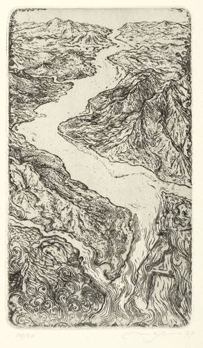 Magnus, Klaus -  -  - Gebirgsfluss mit Wasserfall