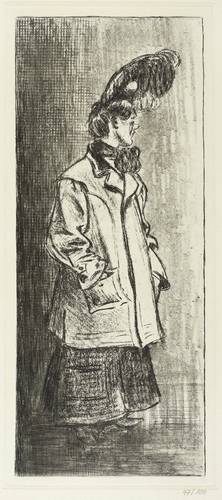 Zille, Heinrich -  -  - Frau mit Pleureuse (Trübe Aussicht)