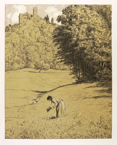 Thoma, Hans -  -  - Blumenpflückerin