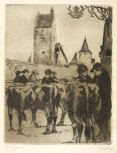 Erler, Georg -  -  - Viehmarkt in Franken