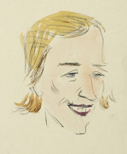 Nestler, Erika -  -  - Lachender Frauenkopf