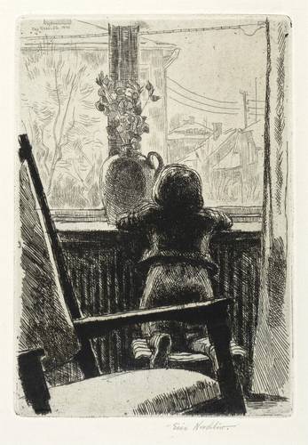 Nordlöw, Eric -  -  - Kleines Mädchen am Fenster