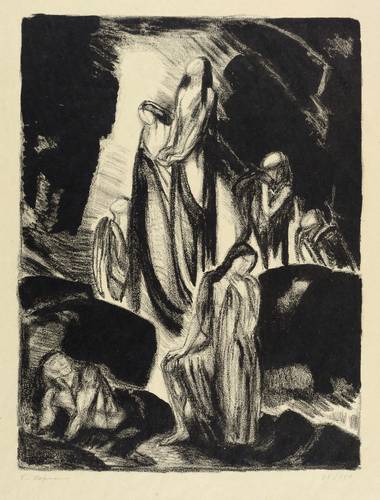 Hofmann, Ludwig von - Rhythmen - Rhythmen - In Erwartung des Sonnenaufgangs