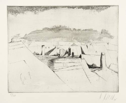 Korab, Karl -  -  - Verschneite Dachlandschaft