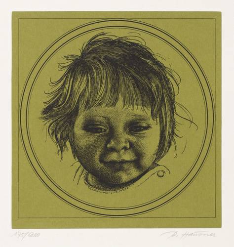 Hausner, Rudolf -  -  - Jessica (Kinderkopf im Medaillon)