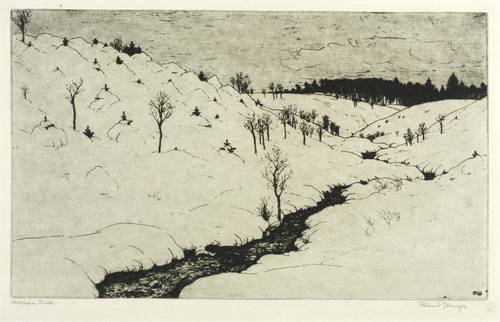 Steiniger, Ferdinand -  -  - Heidebach im Winter