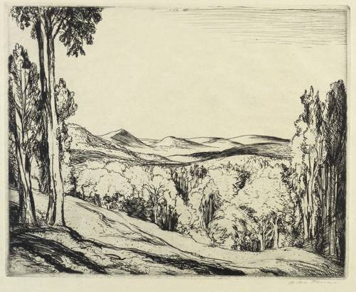 Fischer, Otto -  -  - Landschaft im Mittelgebirge