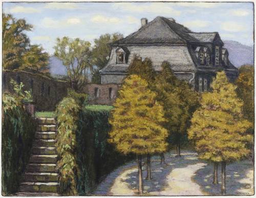 Schäfer, Gertrud -  -  - Terrassengarten am Haus