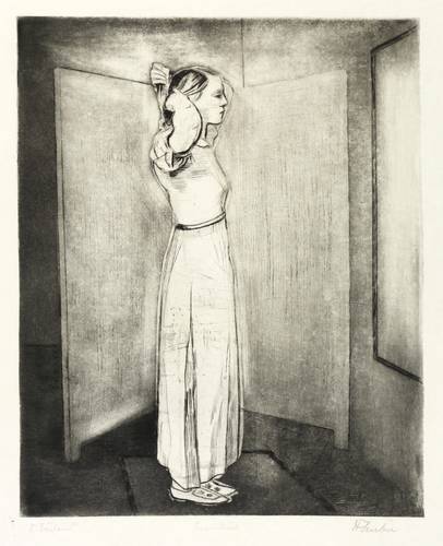 Teuber, Hermann -  -  - Frau vor dem Spiegel