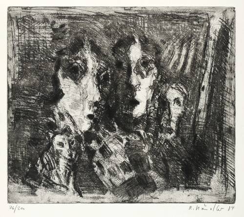 Händler, Rolf -  -  - Gesichter (Figurengruppe mit Katze)