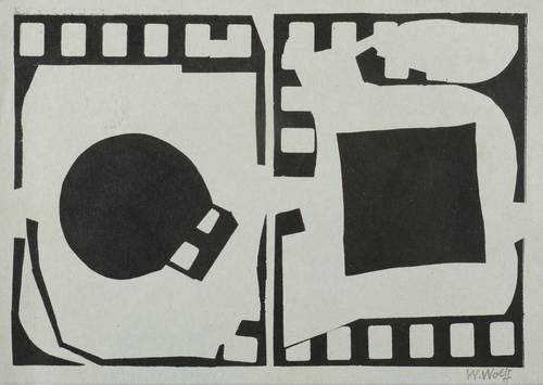 Wolff, Willy -  -  - Ohne Titel (Kreis und Quadrat)