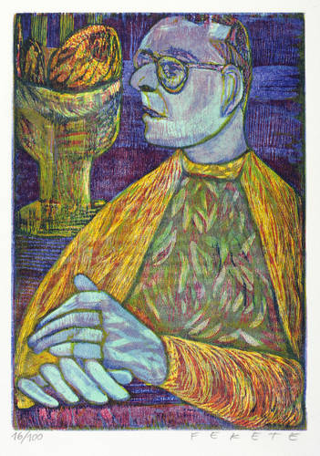 Fekete, Esteban - Holzschnittgeschichten - Holzschnittgeschichten - Die Gutachten (Selbstbildnis wartend)