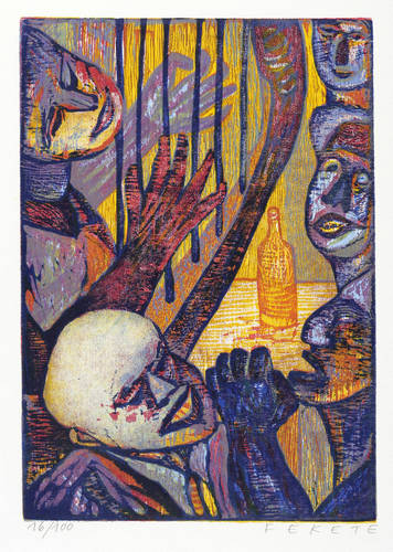 Fekete, Esteban - Holzschnittgeschichten - Holzschnittgeschichten - Die Harfe