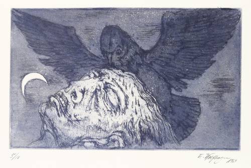 Wolfhagen, Ernst -  -  - Gedichte von Georg Trakl V (Mann, Vogel und Mond)