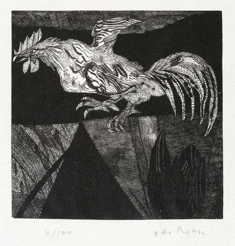 Rohse, Otto -  -  - Hahn auf dem Dach