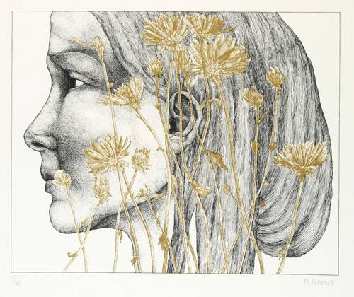 Schwarz, Reiner -  -  - Mädchen mit Kornblumen