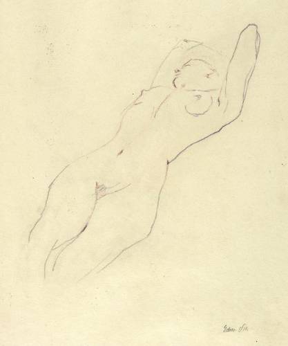 Schäfer, Edmund -  -  - Liegender Frauenakt