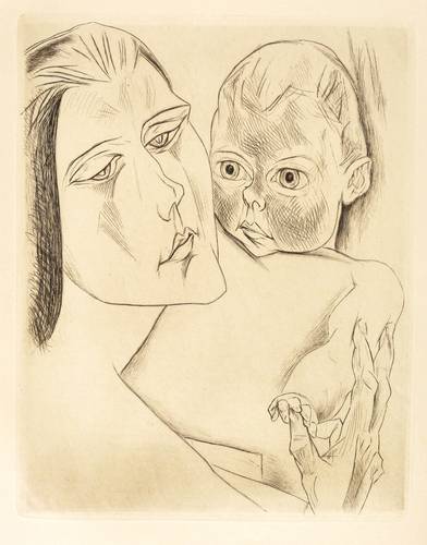 Nauen, Heinrich -  -  - Mutter und Kind