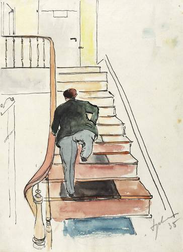 Engelmann, Wilhelm -  -  - Im Treppenhaus