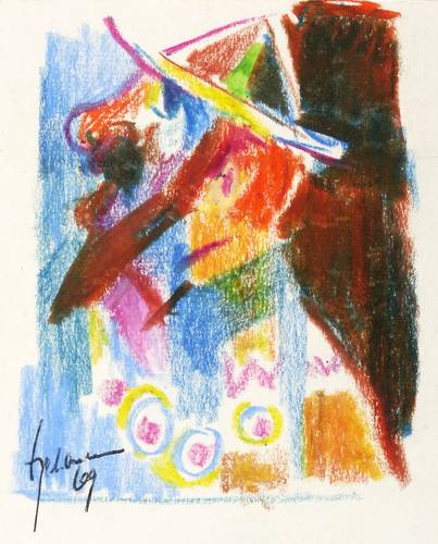 Engelmann, Wilhelm -  -  - Kopf eines Clowns